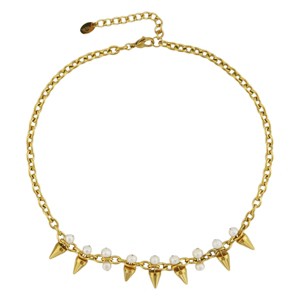 Slate by Rebl Spike & Pearl Chain Necklace  18K Gold Plated Stainless Steel - 1 of 2