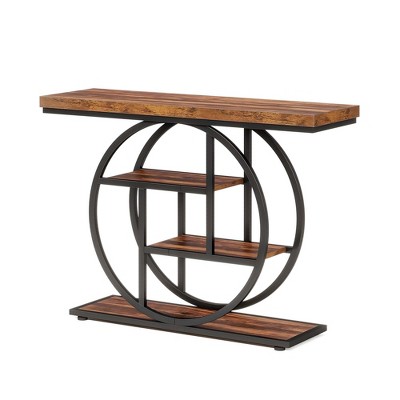 NicBex 31.49" H 4-Tier Console Table with Open Storage Shelves Sofa Table for Entryway Living Room