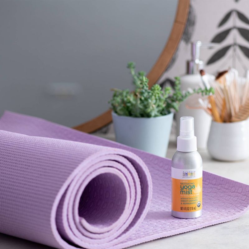 Aura Cacia Women&#39;s Organic Motivating Yoga Mist - Sweet Orange and Peppermint - 4 fl oz, 4 of 5