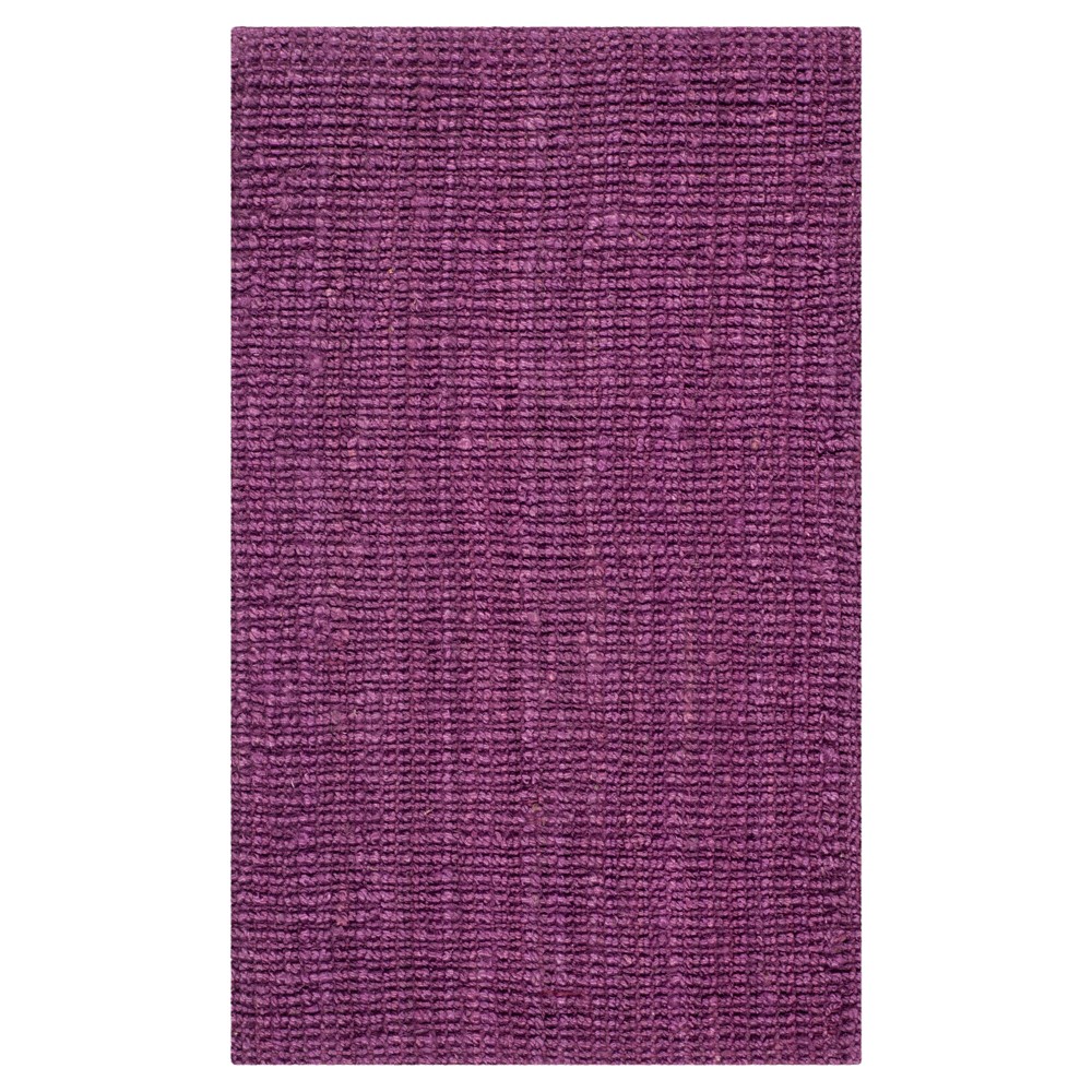 3'x5' Serena Natural Fiber Accent Rug Purple - Safavieh