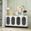 60"Modern Accent Sideboard Cabinet with Acrylic Doors, Freestanding Storage Cupboard Console Table,White - image 3 of 4