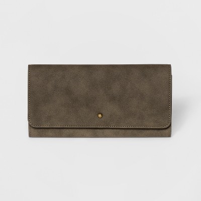 Check Print Small Zip Wallet - Universal Thread Rust