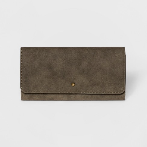 Women's Leather Wallet Olive Green