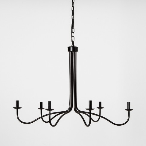 Metal Chandelier Black Hearth Hand With Magnolia