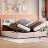 NicBex Twin/King Size Linen Tufted Upholstered Platform Bed Frame with Lift Up Storage,Wood Slats Support,No Box Spring Needed,Easy Assembly - 2 of 4