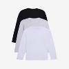 X RAY 3 Pack Kids And Boys 100% Cotton Long Sleeve Crewneck T-Shirts - 2 of 4