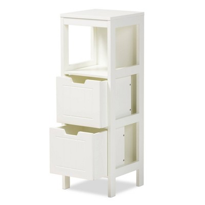Reuben White Wood 2-Drawer Storage Cabinet