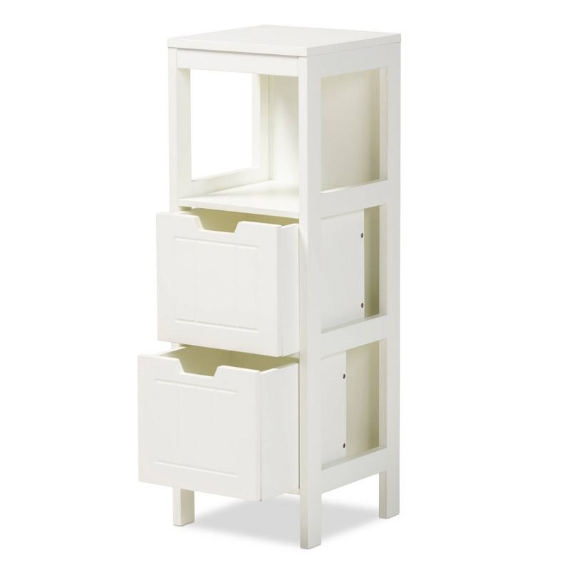 Reuben 2 Drawer Wood Storage Cabinet White - Baxton Studio, 3 of 9