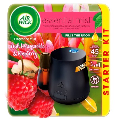 Air Wick Essential Mist - Lush Honeysuckle and Raspberry Starter Kit - 2ct
