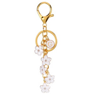 Unique Bargains  Metal Small Beautiful Personalized Flower Keychain for Handbag Purse - 1 of 4