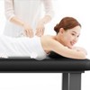 Dolonm 31.5" Pro Massage Bed w/Storage & Chest Opening - 700lbs 10" Steel Legs, Fixed Backrest, Black PU Leather - Salon & Home -Black - 2 of 4