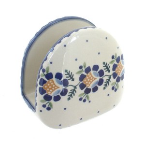 Blue Rose Polish Pottery S130 Manufaktura Napkin Holder - 1 of 2