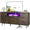 8 Drawer Dresser for Bedroom with Charging Station - Stylish 55 Inch TV Stand with LED Lights - 2 of 4