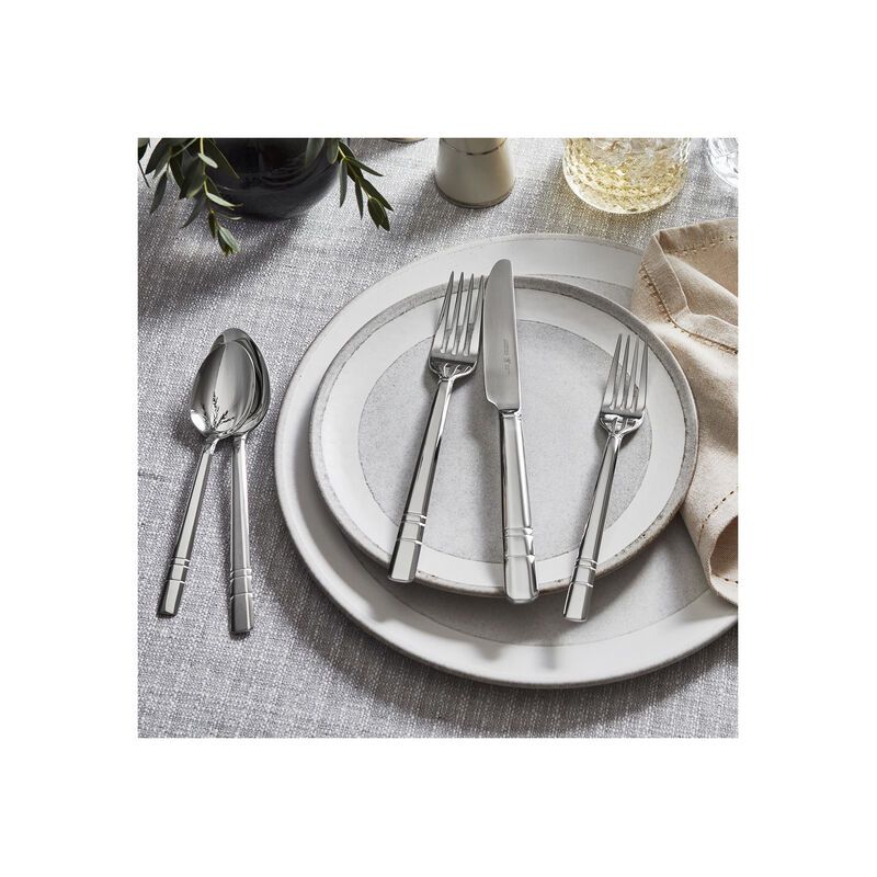 Henckels Madison Square 65-piece Flatware Set,18/10 Stainless Steel, Silver, 5 of 6