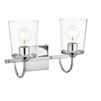 Elegant Lighting Avani 2 light Chrome and Clear Bath Sconce