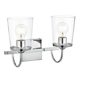 Elegant Lighting Avani 2 light Chrome and Clear Bath Sconce - 1 of 4