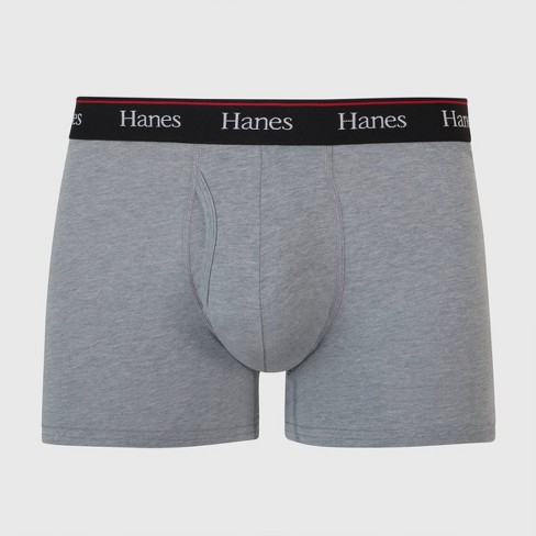 Hanes Premium Men's Long Leg Boxer Briefs With Anti Chafing Total Support  Pouch 3pk - Black/gray : Target