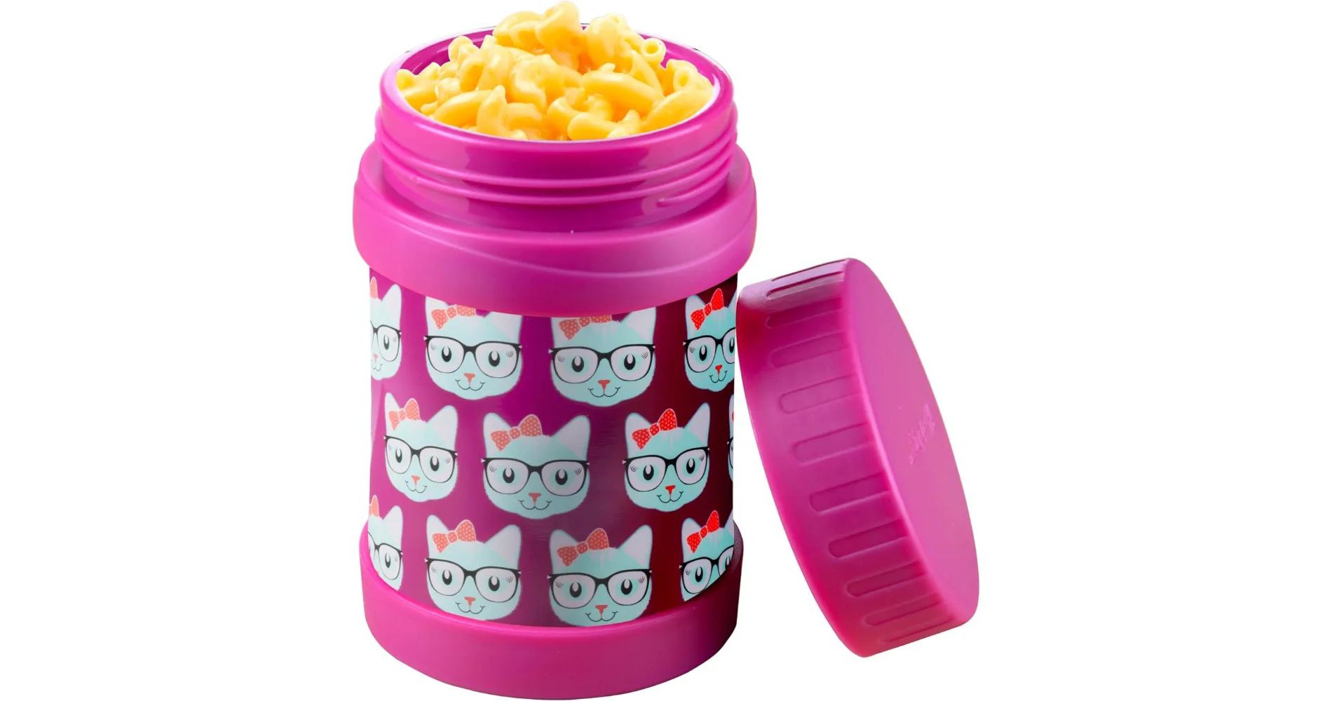 Bentology Kitty Cat Lunch Jar- 13oz Stainless Steel Insulated- Leak Proof, Keeps Food, Soups & Liquids Hot or Cold For Hours- BPA Free- Back to School