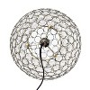 10" Elipse Medium Contemporary Metal Crystal Round Orb Table Lamp - Lalia Home - 4 of 4