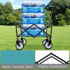 Kumasinova  Collapsible Foldable Wagon Cart with Strap System,Beach Wagon with 3PCS Plastic Liner Bag,Wagons Carts Foldable for Camping,Garden - 4 of 4