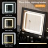 Infurnic Makeup Vanity Tables Set with Mirror and Light, with Charging Station, Drawers and Stool, for Bedroom, Black, 27.95"*15.83"*44.69" - 2 of 4