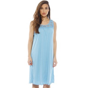Dreamcrest Women's Silky Soft Nightgown - Elegant Crochet Trim Sleep Dress for Comfortable Nights - 1 of 4