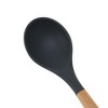 Unique Bargains Spoon Hand Wash Only Large Solid Spoon Silicone Wooden Handle 12.6" 1 Pc - 4 of 4