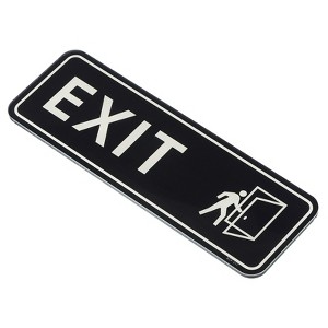 Unique Bargains Acrylic Smooth Self-Adhesive Decor Office Business EXIT Sign - 1 of 4