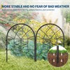 GustoWave Decorative Garden Panels - 25.78in(H)×13ft(L) Arch-Style Metal Borders for Pets, Flower Beds & Yard Edging, with Stainless Steel Stakes - 4 of 4