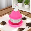 Unique Bargains Tea Infuser Tea Infuser Hand Wash Only Style Silicone Stainless Steel Red 2.17"x2.87" 1Set - 2 of 4
