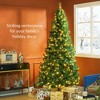Whisen 7.5' Prelit Artificial Christmas Tree with Realistic Branches, 500 LED Lights and 1346 Tips - Green - 3 of 4