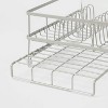 Space Saver Steel Dish Rack with Utensil Tray Matte Nickel - Brightroom™: Freestanding Expandable Dish Drying Rack - 3 of 3