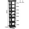 Tree City - Slim 7-Tier 45'' Vertical Wooden Shoe Rack for Entryway, Closet & Small Spaces,Holds 7-10 Pairs - 4 of 4