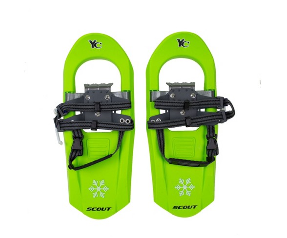 Yukon Charlie's Junior Scout 7 X 16 Durable Youth Hiking Molded Snowshoes, Green