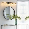 POWLIG 37.4-in 5-Light Black and Gold Bathroom Vanity Light with Clear Glass Shades, Bulbs not Included - 4 of 4