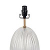 Aortzio 17"H Glass Table Lamps,Bedside Lamp with Ribbed Glass Base - 2 of 4
