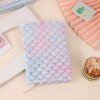 Paaaawaters Fish scale plush notebook A5 diary can be used for study and office suitable for gifts for girls mermaid shell ocean cute princess style - 3 of 4