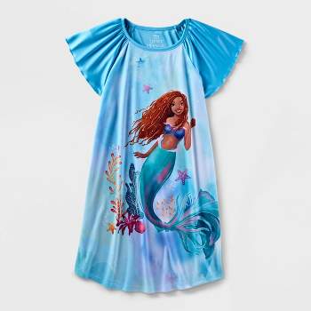 Girls' Disney The Little Mermaid Ariel NightGown - Blue