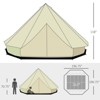 VisioGear Bell Tent for Family Camping, 10-Person Yurt Tent Glamping Bell Tent for Family Outdoor Camping, Beige, 196.75"*196.75"*118" - 3 of 4