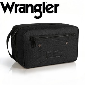 Wrangler Travel Toiletry Bag for Men, Water-Resistant Men's Shaving Kit Bathroom Organizer, Oxford Fabric Tech Kit Bathroom Organizer - 1 of 4