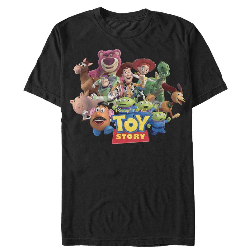 Men's Toy Story Character Logo Scene T-Shirt, 1 of 6