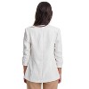 Versa Women’s Collarless 3/4 Sleeve Open Front Jacket – Semi-Fitted Ruched Sleeve Blazer for Office or Evening Wear - 2 of 4