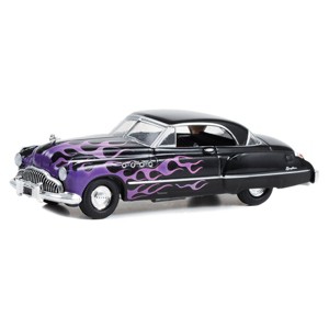 1/64 1949 Buick Roadmaster Hardtop, Black with Flames, Hobby Exclusive GLT30432 - 1 of 4