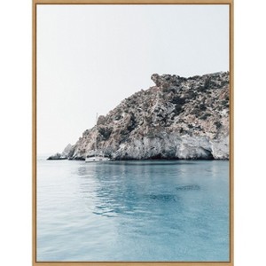 Amanti Art Sculptured Shoreline Milos by Bella Eve Canvas Wall Art Print Framed - 1 of 4