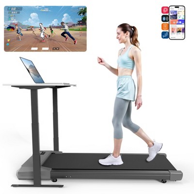 SupeRun Mini Under Desk Treadmill Pad - Compact 31.5''x14.96'' (80cm) Walking belt Quiet Motor, Max 250lbs