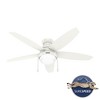 Hunter Fans 52" Lilliana Lighted Ceiling Fan Fresh White Finish with Integrated LED and Pull Chain Control - 4 of 4
