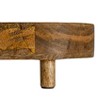 Storied Home Mango Wood Footed Tray for Storage and Serving, Natural - 4 of 4