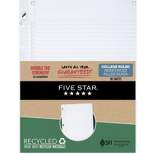 Five Star 80ct College Ruled Loose Leaf Filler Paper Recycled Reinforced