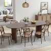 Wooakway 30"H Fashion Oval Wood Dining Table Kitchen Table Conference Table Gathering Table with Double Pedestal Black/Walnut/Natural Wood - 2 of 4