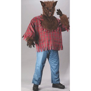 Men's Brown Werewolf Costume - Plus Size - 1 of 2
